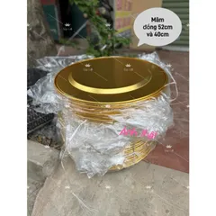Mâm Nhôm Mạ Vàng Công Nghệ Nano Nhật Bản - Phụ Kiện Thờ Phượng Đa Năng Đường Kính 42-52cm