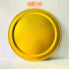 Mâm Nhôm Mạ Vàng Công Nghệ Nano Nhật Bản - Phụ Kiện Thờ Phượng Đa Năng Đường Kính 42-52cm