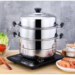Thanh Lý Nồi hấp 3 tầng kèm 2 vỉ hấp tiện dụng móp do vận chuyển 864946