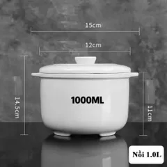 Thanh Lý Nồi Hầm Cách Thủy 1.0L (Mới 100% - Lỗi Sứt Nhẹ Vành Thố Sứ) 864950