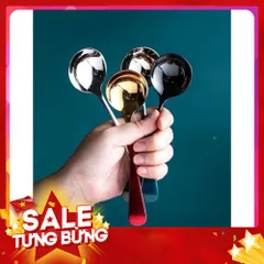Sét 10 thìa vàng cán màu chất liệu inox siêu xịn, thiết kế tròn phù hợp với trẻ em người lớn 864977