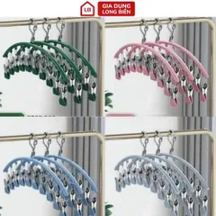 Móc Treo Đồ Lót, Tất Vớ Có Khóa Chống Gió - Chống Trượt Với 10 Bộ Ghim Giữ 865049