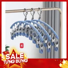 Móc Treo Đồ Lót, Tất Vớ Có Khóa Chống Gió - Chống Trượt Với 10 Bộ Ghim Giữ 865049