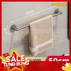 Giá để dép, treo khăn dán tường vắt khăn đơn đa năng chất liệu nhôm không gỉ 865147