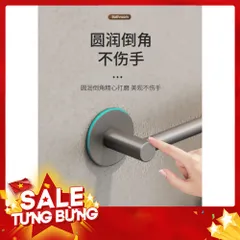 Giá để dép, treo khăn dán tường vắt khăn đơn đa năng chất liệu nhôm không gỉ 865147