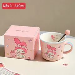 cốc sứ sanrio 340ml kèm thìa – xinh xắn, tiện dụng 865516