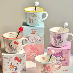 cốc sứ sanrio 340ml kèm thìa – xinh xắn, tiện dụng 865516