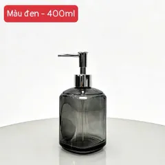lọ chiết dầu gội sữa tắm thủy tinh 400ml vòi nhấn cao cấp đựng nước rửa tay decor phòng tắm 865591
