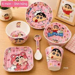 sét bát đĩa 6 món hoạt hình – đủ mẫu siêu xinh, bé nào cũng mê