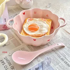 set bát tô kèm muôi múc canh hình trái tim – siêu xinh, siêu tiện dụng