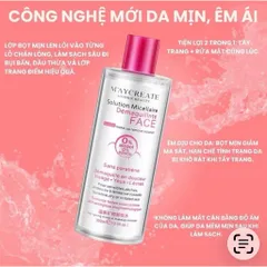 Combo nước tẩy trang Maycreate  300ml và bông tẩy trang Cottonpads 222 miếng