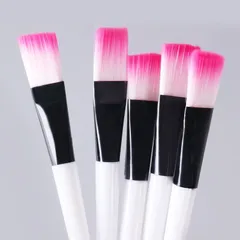 Combo 5 Cọ đắp mặt nạ silion mềm mại cán nhựa hồng