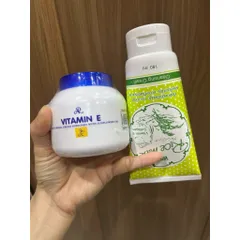 Combo Kem dưỡng ẩm vitamin E và Sữa rửa mặt Rice Milk Thái Lan