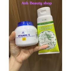 Combo Kem dưỡng ẩm vitamin E và Sữa rửa mặt Rice Milk Thái Lan