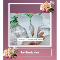 Combo 02 Muôi xới cơm sần chống dính nhựa cao cấp chịu nhiệt tốt, muôi cơm canh nhựa