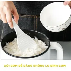 Combo 02 Muôi xới cơm sần chống dính nhựa cao cấp chịu nhiệt tốt, muôi cơm canh nhựa