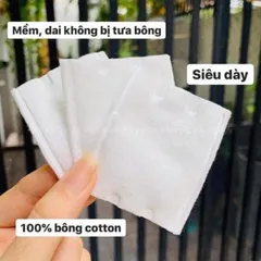 Bông tẩy trang 222 miếng 3 lớp Cotton pads, nội địa trung, siêu tiết kiệm