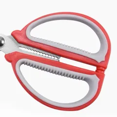 Kéo Màu Đỏ Inox Đa Năng Cán Nhựa Dụng Cụ Nhà Bếp Cắt Thực Phẩm Cao Cấp Siêu Bền