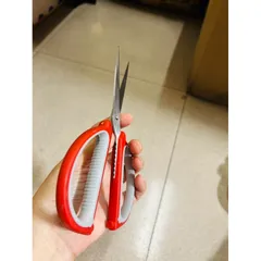 Kéo Màu Đỏ Inox Đa Năng Cán Nhựa Dụng Cụ Nhà Bếp Cắt Thực Phẩm Cao Cấp Siêu Bền