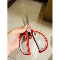 Kéo Màu Đỏ Inox Đa Năng Cán Nhựa Dụng Cụ Nhà Bếp Cắt Thực Phẩm Cao Cấp Siêu Bền