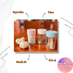 Lọ đựng tăm tiêu 2in1 Việt Nhật, hũ đựng gia vị đa năng màu sắc xinh xắn