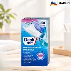 Giấy chống phai màu quần áo khi giặt DENKMIT,bền màu,không lem màu sang quần áo khác, hộp 50 tờ