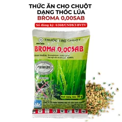 Combo 10 gói Broma 0,005Ab, dạng thóc kiểm soát chuột hiệu quả