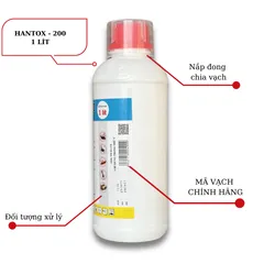 Hantox 200 1 lít, chế phẩm kiểm soát côn trùng, ve rận không mùi 