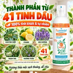 Puressentiel Assainissant 500ml - Xịt Làm Sạch Không Khí 41 Tinh Dầu, Khử Mùi Phòng & Ô Tô(chai móp nhẹ)