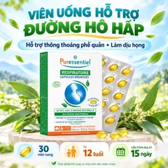 Puressentiel Respiratoire Capsules Bronches 30 Viên Hỗ Trợ Đường Hô Hấp, Dịu Họng