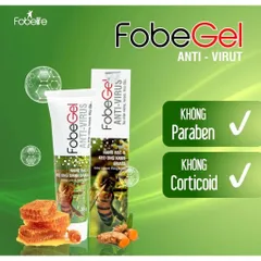 Gel Tái Tạo Anti Virus Fobe Hỗ Trợ Làm Lành Da Do Virus Gây Nên, Thủy Đậu- 15g & 30g