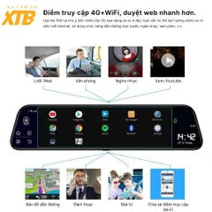 Camera hành trình D10 màn Androi có khe sim 4G GPS theo dõi từ xa bản đồ Vietmap S2 cảnh báo tốc độ, nghe nhạc giả trí