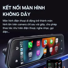 Camera hành trình A10 XETABON wifi kết nối CarPlay bản đồ Vietmap cảnh báo tốc độ phạt nguội ghi hình 4K trước sau