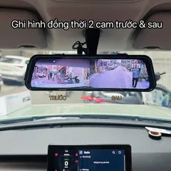 Camera hành trình A10 XETABON wifi kết nối CarPlay bản đồ Vietmap cảnh báo tốc độ phạt nguội ghi hình 4K trước sau