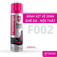 Xịt vệ sinh đa năng Flamingo F002 Foam Cleaner dạng bọt vệ sinh nội thất ghế da cánh cửa taplo mùi thơm nhẹ