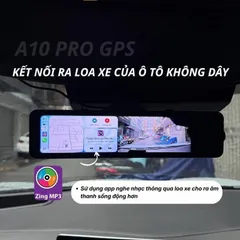 Camera hành trình A10 Pro XETABON kết nối carplay wifi, có GPS tích hợp Vietmap Live cảnh báo giao thông, 3 camera