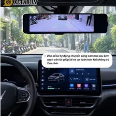 Camera hành trình A10 Pro XETABON kết nối carplay wifi, có GPS tích hợp Vietmap Live cảnh báo giao thông, 3 camera