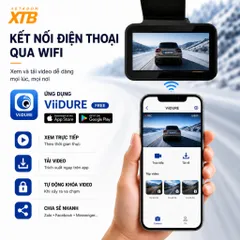 Camera hành trình ô tô K4 wifi kết nối điện thoại, ghi hình trước sau tích hợp lùi, chính hãng Xetabon phân phối