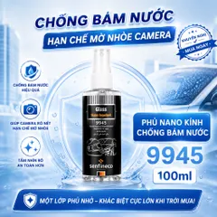 Dung Dịch Xịt Phủ Nano Chống Bám Nước Senfineco 9945 tạo hiệu ứng lá sen, trên kính gương ô tô, kính mắt mũ bảo hiểm