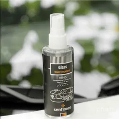 Dung Dịch Xịt Phủ Nano Chống Bám Nước Senfineco 9945 tạo hiệu ứng lá sen, trên kính gương ô tô, kính mắt mũ bảo hiểm