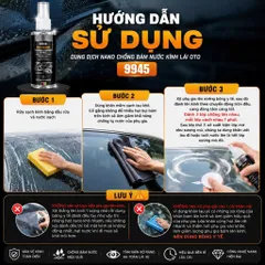 Dung Dịch Xịt Phủ Nano Chống Bám Nước Senfineco 9945 tạo hiệu ứng lá sen, trên kính gương ô tô, kính mắt mũ bảo hiểm