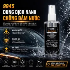 Dung Dịch Xịt Phủ Nano Chống Bám Nước Senfineco 9945 tạo hiệu ứng lá sen, trên kính gương ô tô, kính mắt mũ bảo hiểm