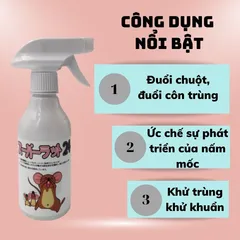 Chai xịt đuổi chuột SAMURAI CARE Hương Bạc Hà Cho xe hơi và mọi nơi Xua đuổi chuột hiệu quả,an toàn.