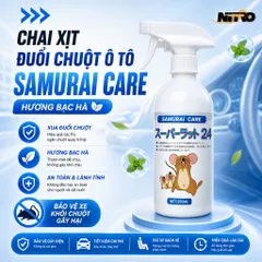 Chai xịt đuổi chuột SAMURAI CARE Hương Bạc Hà Cho xe hơi và mọi nơi Xua đuổi chuột hiệu quả,an toàn.