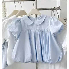 Áo Babydoll Nữ Gió Su Mềm Cổ Sen Dáng Bí Tay Bồng – Áo Kiểu Tiểu Thư Hàn Quốc Nàng Thơ- A34| Mii Closet