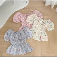 Áo Babydoll Hoa Nhí Nữ Tay Phồng Dáng Xòe - Áo Nữ Chất Voan Tơ Cao Cấp Mềm Mát Thời Trang