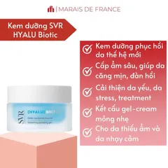 Kem Dưỡng Ẩm SVR Hyalu Biotic 50ml – Hyaluronic Acid Cấp Ẩm, Làm Mịn và Phục Hồi Da, Dành Cho Da Khô và Thiếu Nước 866508