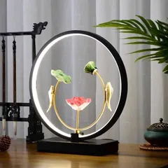 ĐÈN HOA SEN GỐM SỨ TINH XẢO THU HÚT TÀI LỘC