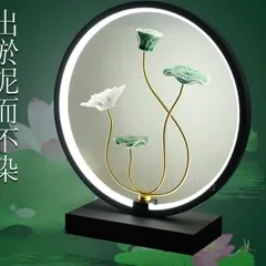 ĐÈN HOA SEN GỐM SỨ TINH XẢO THU HÚT TÀI LỘC