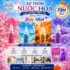 Xịt Thơm Quần Áo Đa năng HƯƠNG CỦA GIÓ 100ml | Nước Hoa Lưu Hương trên Vải